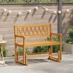 vidaXL Banc à bascule de jardin Naturel 110 x 59 x 97 cm