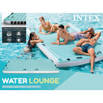 Intex Chaise longue gonflable bleu 310x183 cm vinyle