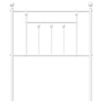 vidaXL Tête de lit métal blanc 75 cm