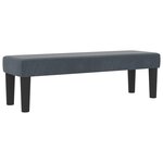 vidaXL Lit à ressort avec matelas et banc gris foncé 140x190 cm velours