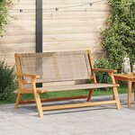 vidaXL Mobilier de jardin Beige 122 x 78 x 73cm Bois d'acacia massif