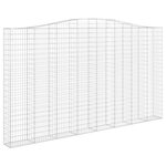 vidaXL Panier de gabions arqué 400x30x220/240 cm Fer galvanisé