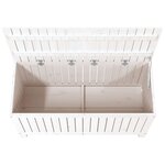 vidaXL Boîte de rangement de jardin Blanc 115x49x60 cm Bois de pin