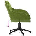 Chaise fauteuil siège pivotante de bureau informatique étude clairvelours vert 02_0024185