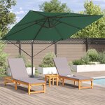 vidaXL Parasol Cantilever Roma Vert 286x285x265 cm Aluminium