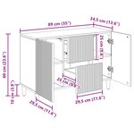 vidaXL Buffet Blanc 89 x 34 5 x 60 cm Bois d'ingénierie