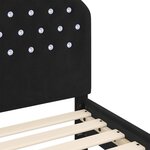vidaXL Cadre de lit pour enfants avec tête de lit Noir 90 x 190 cm