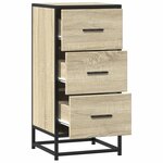 vidaXL Buffet chêne sonoma 35 5x35x76 cm bois d'ingénierie et métal