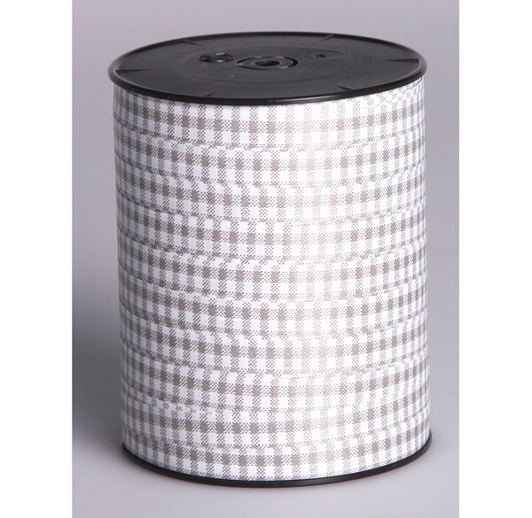 Bolduc lisse 250mx10mm Vichy taupe CLAIREFONTAINE