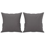 vidaXL Ensemble de canapés 2 Pièces avec coussins gris similicuir