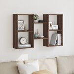 vidaXL Étagère murale chêne marron 96x18x60 cm bois d'ingénierie