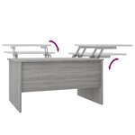 vidaXL Table basse sonoma gris 80x50x42 5 cm bois d'ingénierie