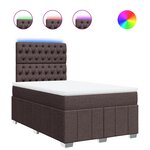 vidaXL Sommier à lattes de lit avec matelas Marron foncé 120x200 cm