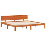 vidaXL Cadre de lit avec stockage 2 Pièces Cire marron Bois de Pin Massif