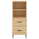 vidaXL Buffet haut Chêne sonoma 34 5x34x180 cm Bois d'ingénierie