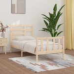 vidaXL Cadre de lit Bois de pin massif 100x200 cm
