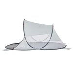 vidaXL Tente de plage 2 personnes gris escamotable imperméable