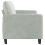 vidaXL Canapé à 3 places Gris clair 180 cm Velours