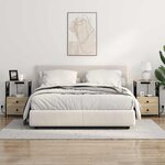 vidaXL Table de nuit avec station de chargement Chêne sonoma