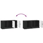 vidaXL Meuble TV Noir 99 x 34 5 x 47 cm Bois d'ingénierie