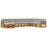 vidaXL Ensemble de canapés d'extérieur 8 Pièces Naturel et gris clair