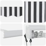 vidaXL Auvent rétractable anthracite et blanc 4 5x3 m tissu/aluminium