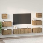 vidaXL Ensemble meuble TV 8 Pièces chêne artisanal 60 x 30 x 30 cm