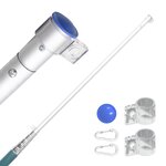 vidaXL Mât de drapeau télescopique Argenté 5 5 m Aluminium