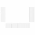 vidaXL Ensemble meuble TV Montage mural 4 Pièces Blanc Bois d'ingénierie
