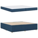 vidaXL Cadre de lit Autre Bleu 200 x 200 cm tissu