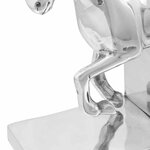 vidaXL Serre-livres 2 Pièces Argent 11 x 14 x 25 cm Aluminium