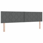 vidaXL Lit tapissier avec matelas - Gris foncé  180 x 200 cm  Tissu.