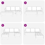 vidaXL Ensemble de canapé 2 pièces avec coussins en tissu gris clair