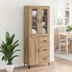 vidaXL Haut Armoire Montage mural Chêne artisanal 69 5 x 34 x 180 cm