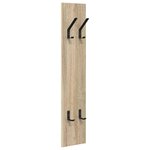 vidaXL Porte-manteau mural Chêne sonoma 20 x 1.5 x 100 cm