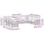 vidaXL Ensemble de canapés d'extérieur 9 pc Gris Naturel et Clair