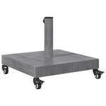 vidaXL Base de parasol extérieur Aspect bois gris foncé