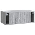vidaXL Meuble TV mural Sonoma gris 78 5 x 41 x 30 cm Bois d'ingénierie