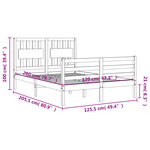 vidaXL Cadre de lit sans matelas 120x200 cm bois massif