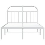 vidaXL Cadre de lit métal sans matelas et tête de lit blanc 120x190 cm