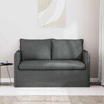 vidaXL Canapé Gris foncé 136 x 82 x 85 cm tissu