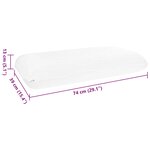 vidaXL Coussin de sommeil Uni Blanc 74 x 39 x 13 cm
