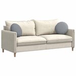 vidaXL Coussins de siège 2 Pièces Gris clair Ø40 x 13 cm tissu