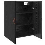 vidaXL Meuble mural Noir 69 5 x 34 x 90 cm Bois d'ingénierie