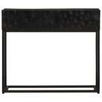 vidaXL Table console noir 90x30x76 cm bois massif de manguier et fer
