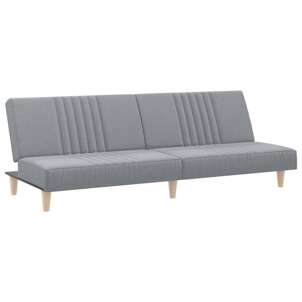 vidaXL Canapé-lit à gris clair tissu
