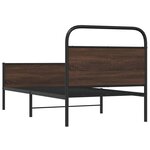 vidaXL Cadre de lit sans matelas 100x200 cm chêne marron
