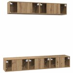 vidaXL Ensemble meuble TV 5 Pièces Chêne artisanal Bois d'ingénierie