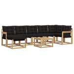 vidaXL Ensemble de canapés d'extérieur 8 pc Blanc et noir