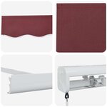 vidaXL Auvent manuel rétractable bordeaux 300x250 cm